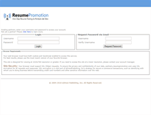 Tablet Screenshot of partners.resumepromotion.com